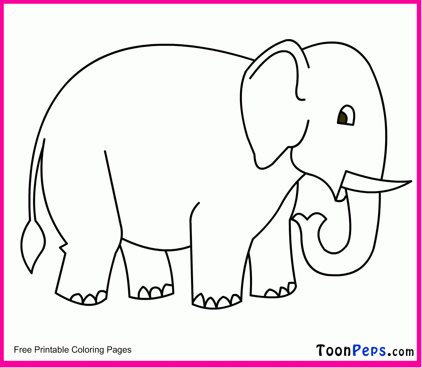 Раскраска слон для детей 3-4 лет