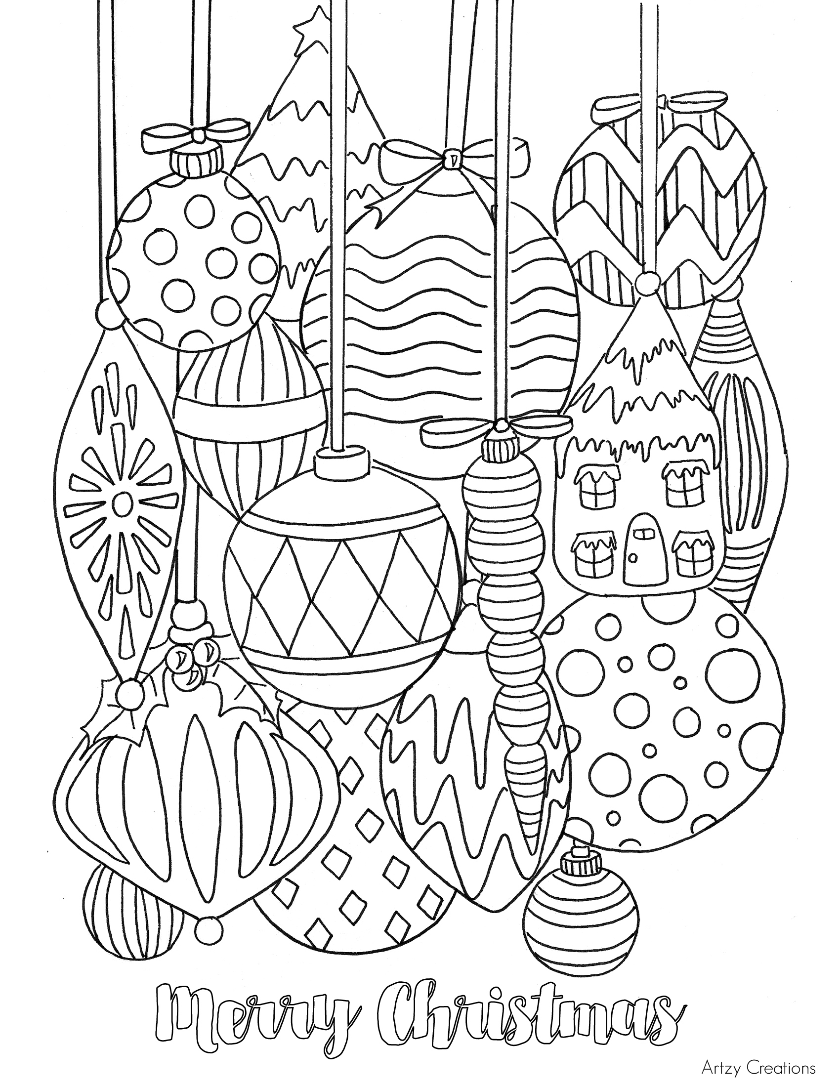 Coloring Pages : Free Christmas Ornament Coloringage Tgif This - Free Printable Christmas Ornament Coloring Pages