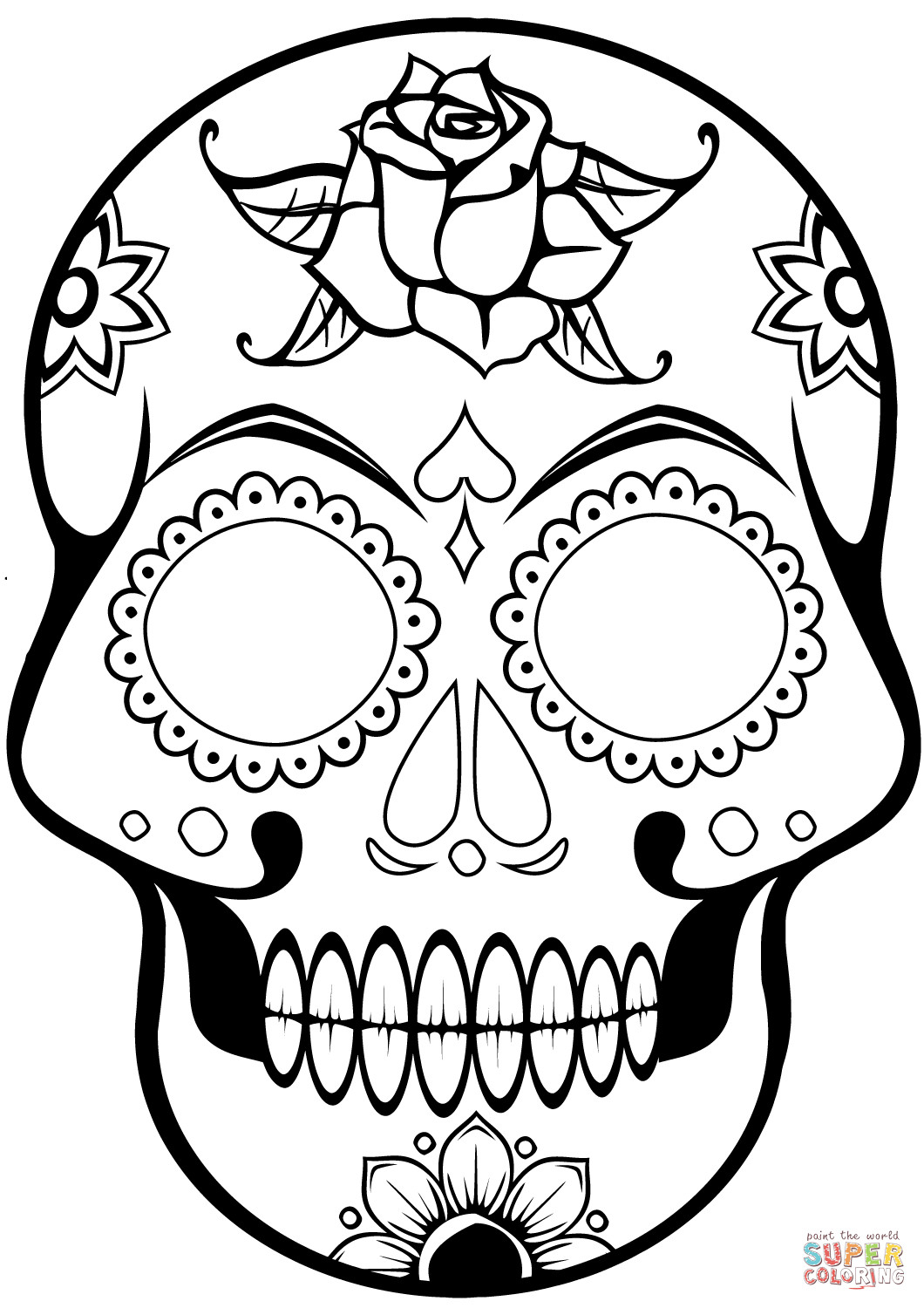 Coloring Pages : Free Printable Sugar Skulling Pages For Kids Sugar - Free Printable Sugar Skull Coloring Pages