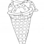 Coloring Pages ~ Ice Cream Cone Coloring Pages For Adults Kids   Ice Cream Cone Template Free Printable