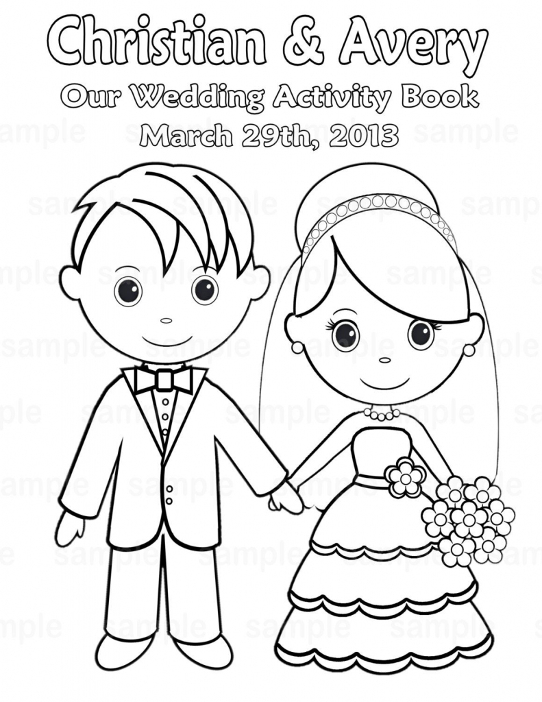 Coloring Pages ~ Personalized Wedding Coloring Book Image Ideas - Free Printable Personalized Wedding Coloring Book
