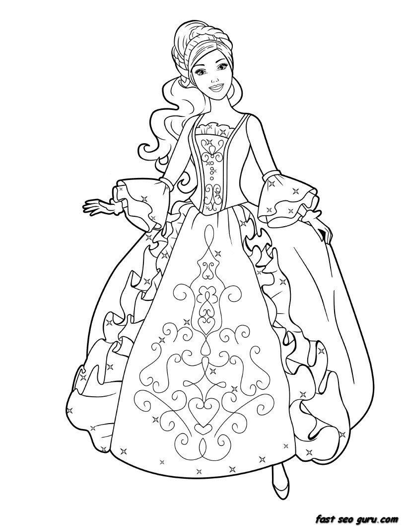 Coloring Pages ~ Princess Coloring Pagestable Free Library - Free Printable Princess Coloring Pages