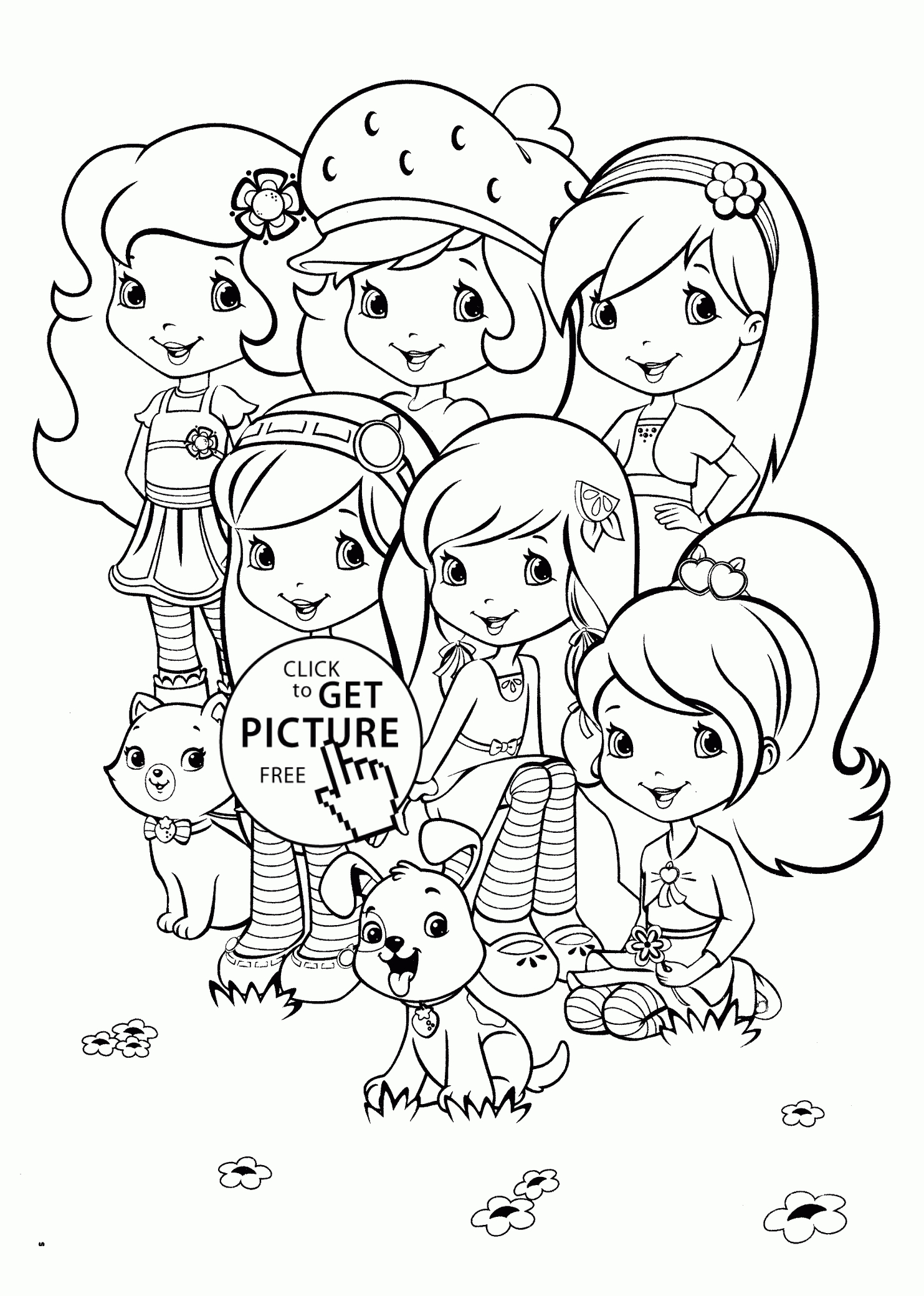 Coloring Pages : Teamrawberry Shortcake Coloring Pages For Kids - Strawberry Shortcake Coloring Pages Free Printable