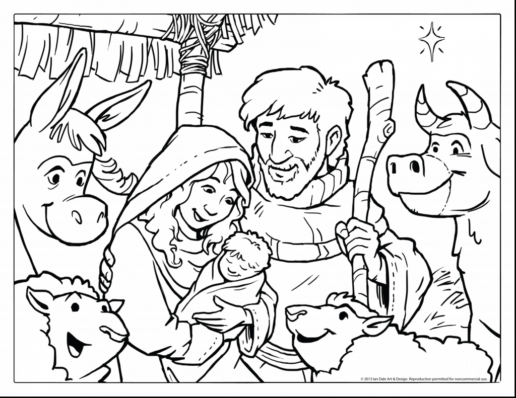 Coloring Picture Of Baby Jesus Baby In A Manger Coloring Pages - Free Printable Christmas Baby Jesus Coloring Pages