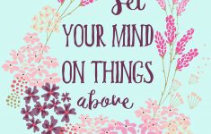 Colossians 3:2 - Bible Verse Free Printable -Rays Of Bliss - Free Printable Bible Verses
