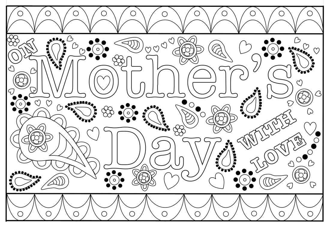 Colouring Mothers Day Card Free Printable Template - Free Printable Cards To Color