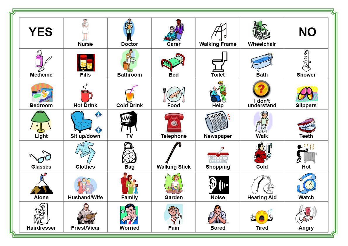 Free Printable Communication Boards For Adults Free Printable