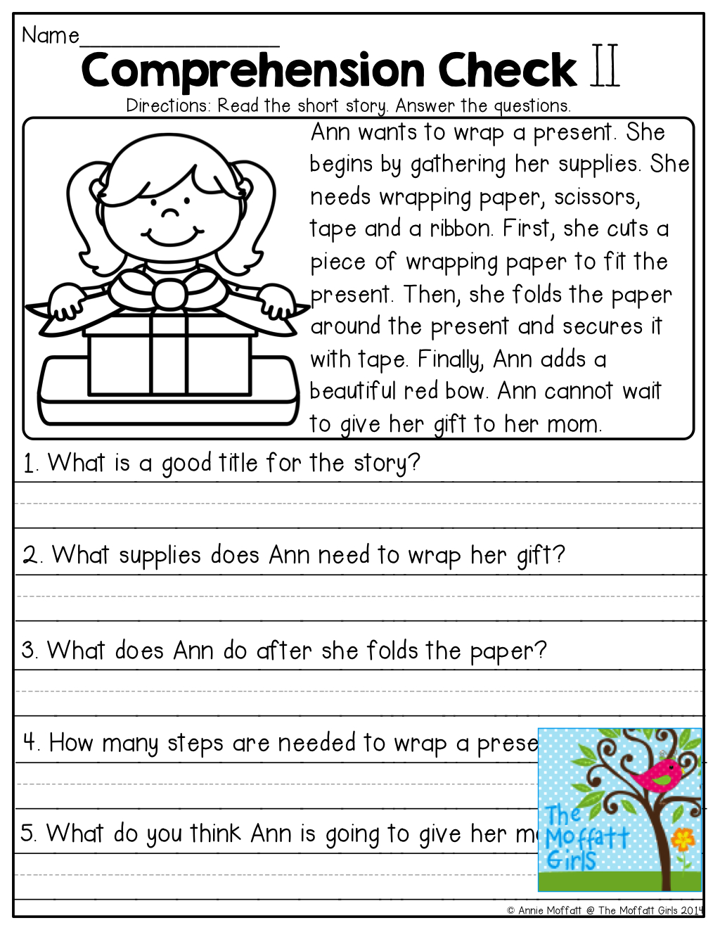 Comprehension Checks And Tons Of Other Great Printables! | Learn It - Free Printable Short Stories With Comprehension Questions