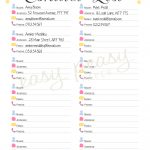 Contact List Printable From @easy Peasy Paper #easypeasypaper | Misc   Free Printable Contact List
