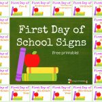 Crayon Freckles: First Day Of School Signs For Kids {Free Printable}   Free Printable First Day Of School Signs 2017