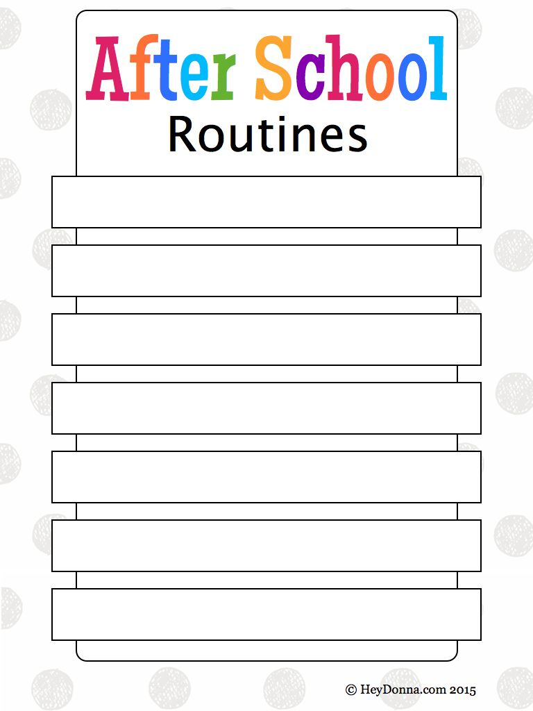 Create After School Routines For Children W/ Free Printable - Free Printable To Do Charts