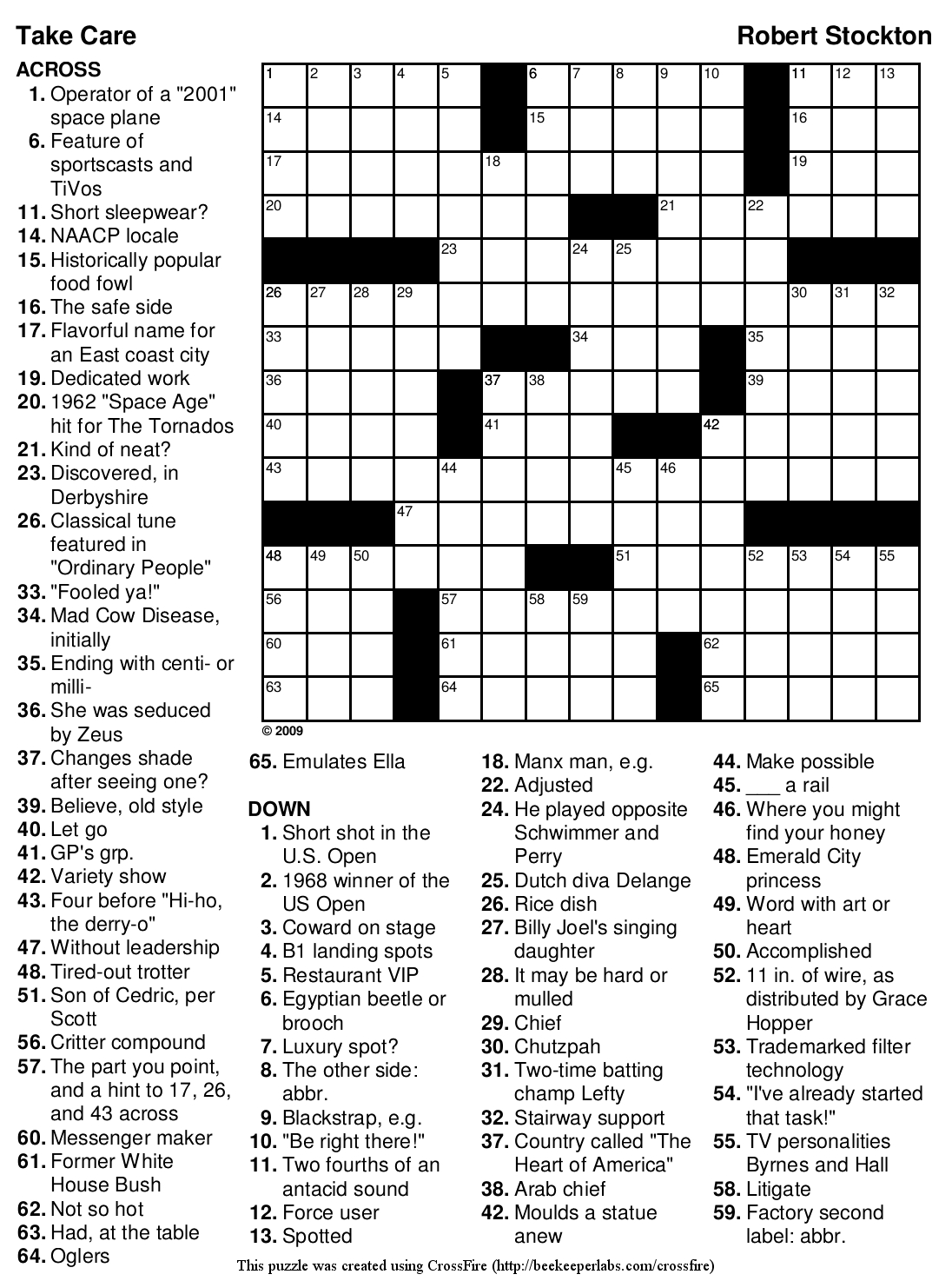 Crossword Puzzle With Answer Key thedesignnoir