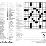 Crossword Puzzle Printable New York Times Crosswords ~ Themarketonholly   New York Times Crossword Printable Free