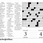Crossword Puzzle Printable Ny Times Crosswords ~ Themarketonholly   New York Times Crossword Printable Free