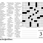 Crosswords Sunday Crossword Puzzle Printable ~ Themarketonholly   New York Times Crossword Printable Free
