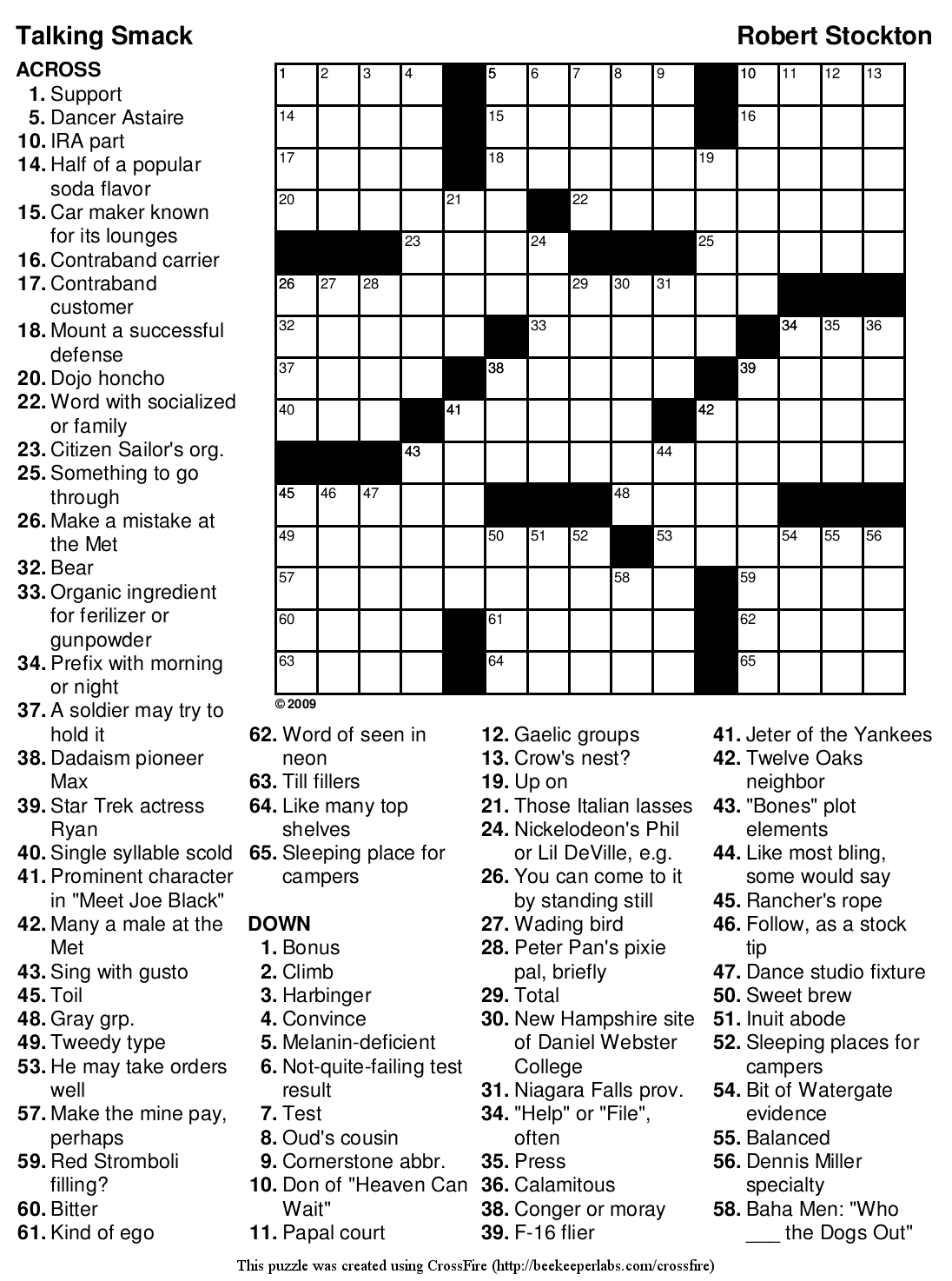 Free And Printable Crossword Puzzle Maker Free Printable Templates