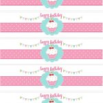 Cupcake Birthday Party With Free Printables | Diy Birthday Party   Free Printable Water Bottle Labels