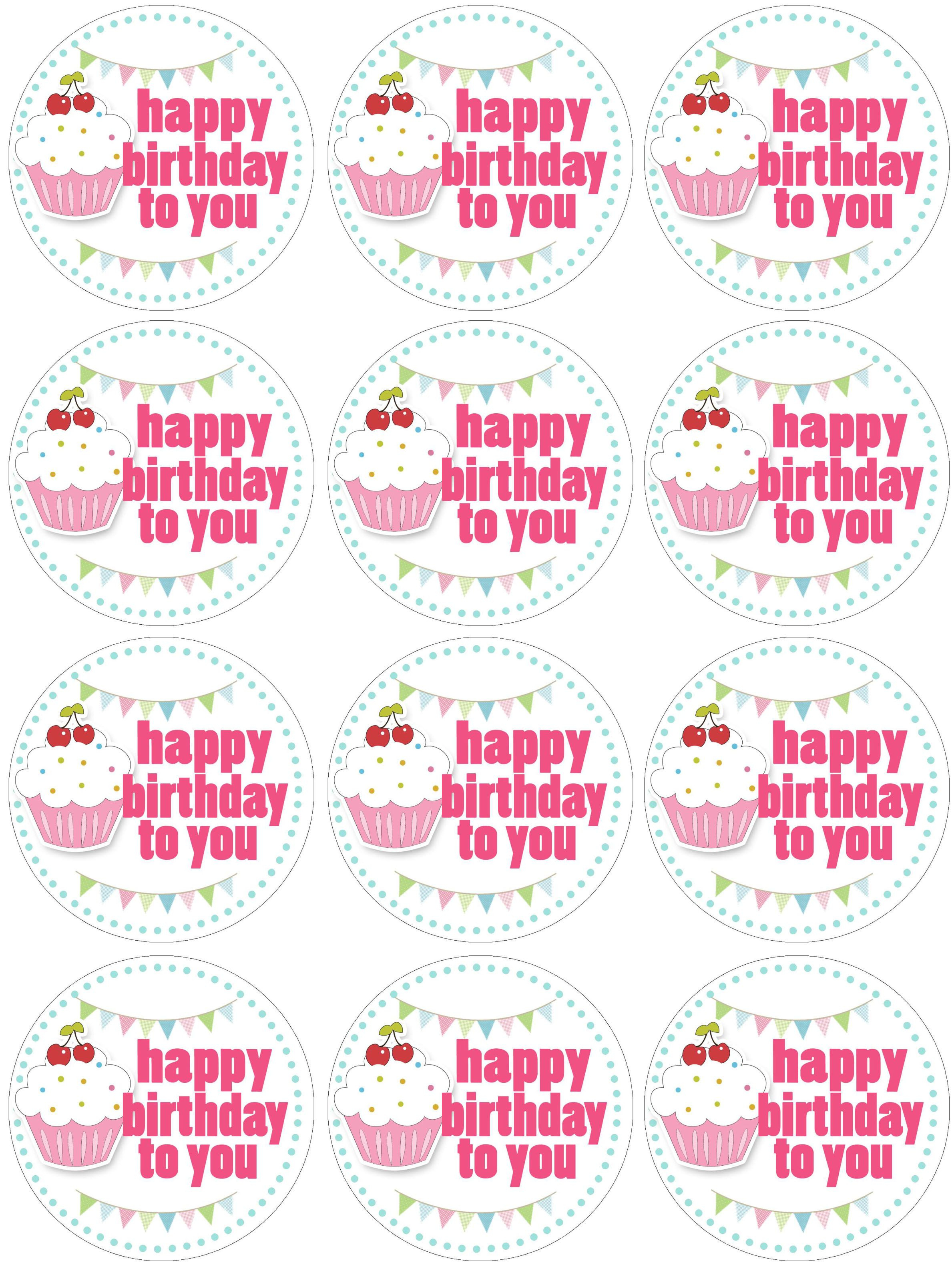 Cupcake Birthday Party With Free Printables | Free Printables - Free Printable Happy Birthday Cake Topper