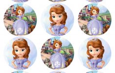 Cupcake Toppers Princess Sofia The First Inspired Round Disney - Free Printable Sofia Cupcake Toppers