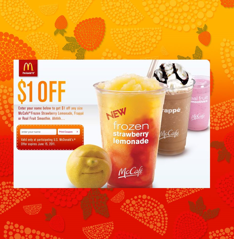 Cuppycake&amp;#039;s Coupon Corner: Mcdonald&amp;#039;s $1 Off A Mccafé Frozen - Free Mcdonalds Smoothie Printable Coupon