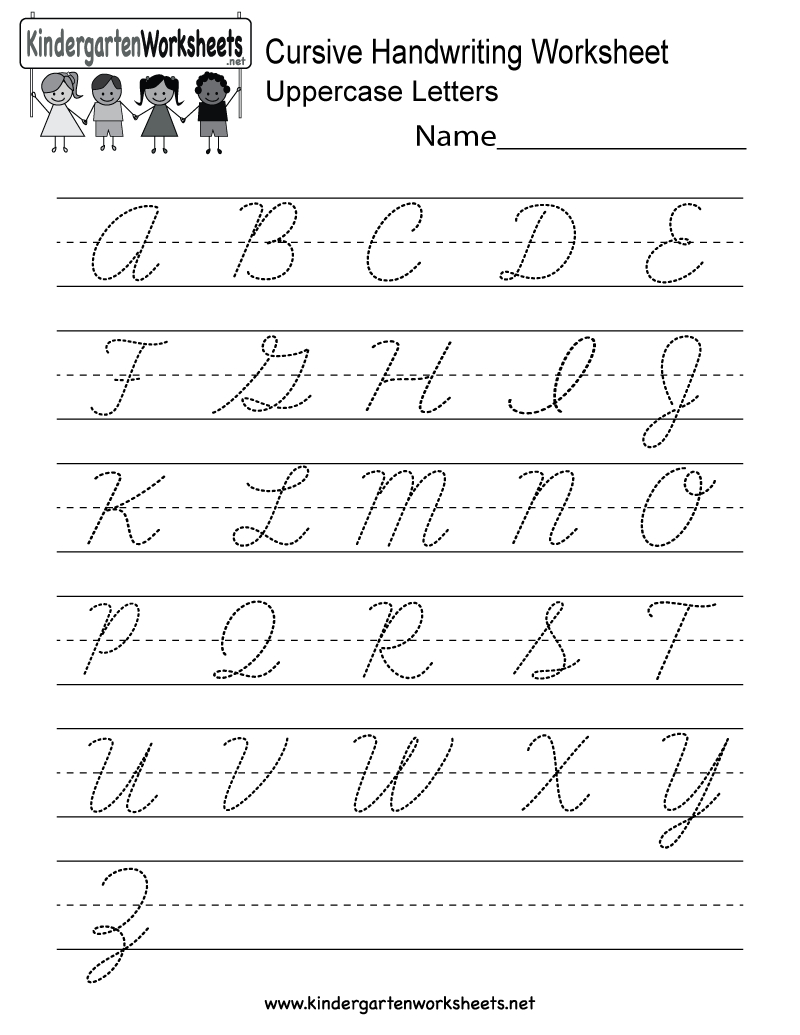 Cursive Handwriting Worksheet - Free Kindergarten English Worksheet - Cursive Letters Worksheet Printable Free