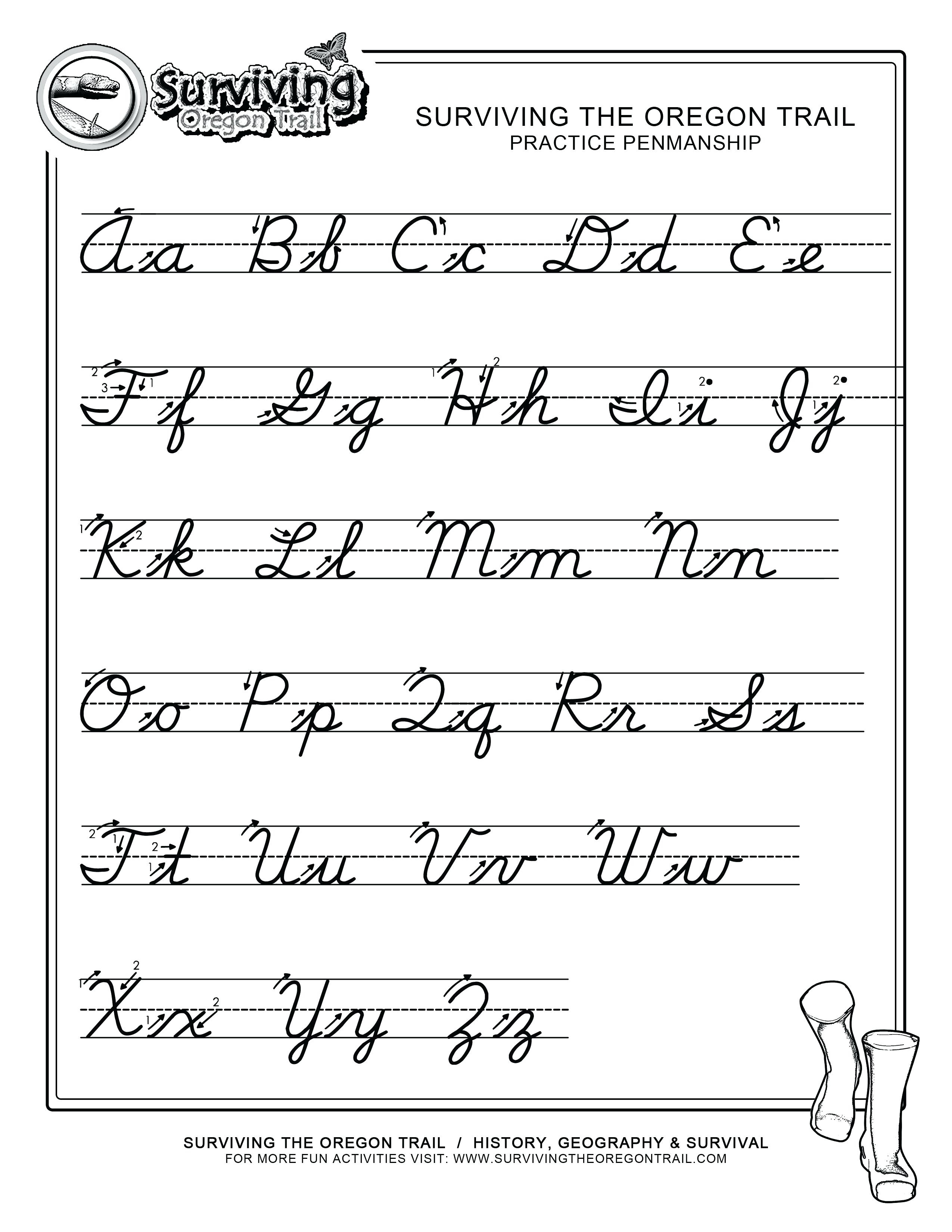 Cursive Writing Alphabet Printable Free Print Alphabet Letter - Free Printable Cursive Handwriting Worksheets