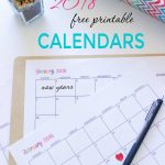 Custom Editable Free Printable 2018 Calendars   Sarah Titus   Free 2018 Planner Printable