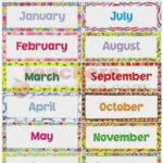 Day Of The Year Chart Admirably Days Months Dates Learning English   Free Printable Months Of The Year Chart