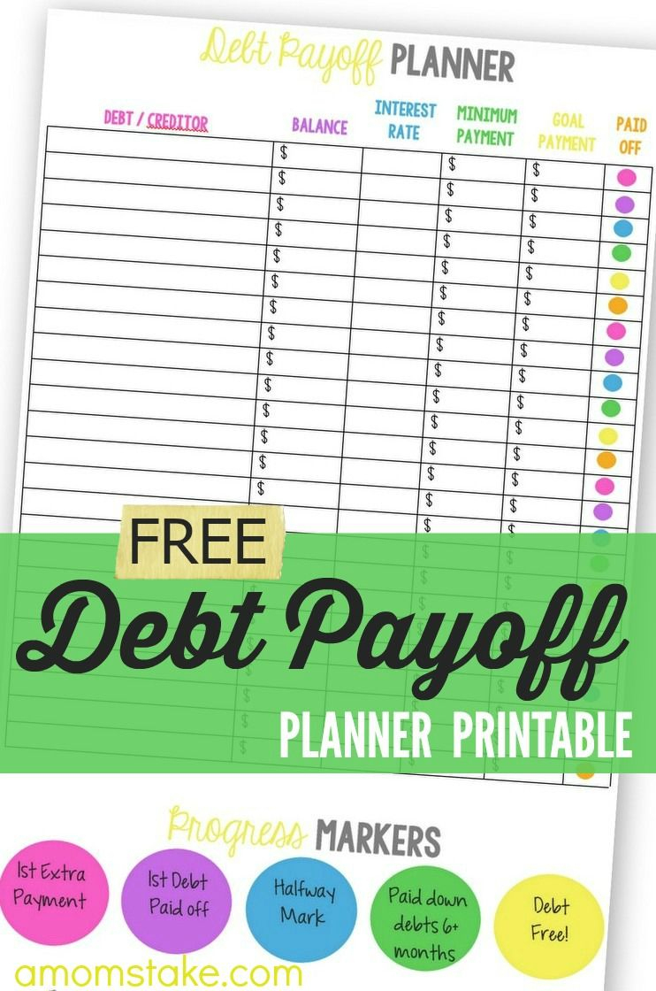 Debt Payoff Planner Worksheet | Simplicité Volontaire, Classeurs Et - Free Printable Debt Payoff Worksheet