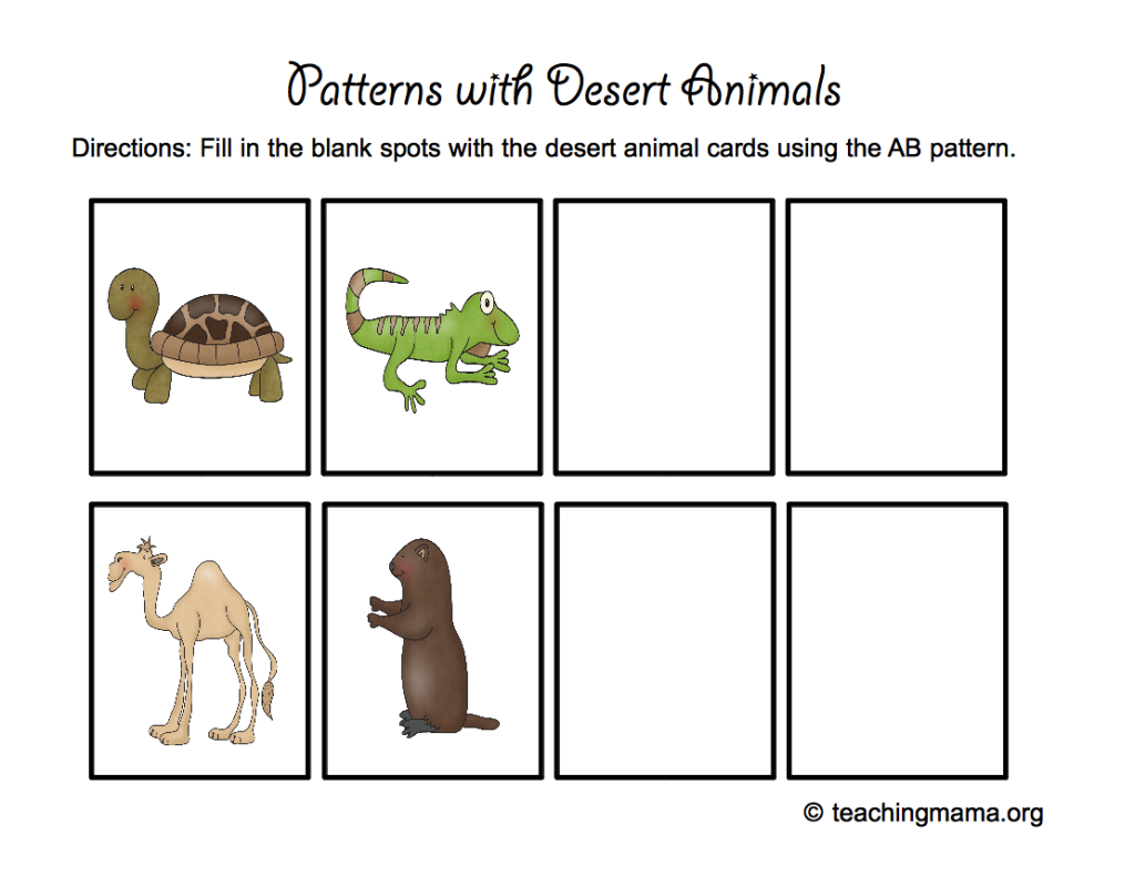Desert Animal Printables - Teaching Mama - Free Printable Desert Animals
