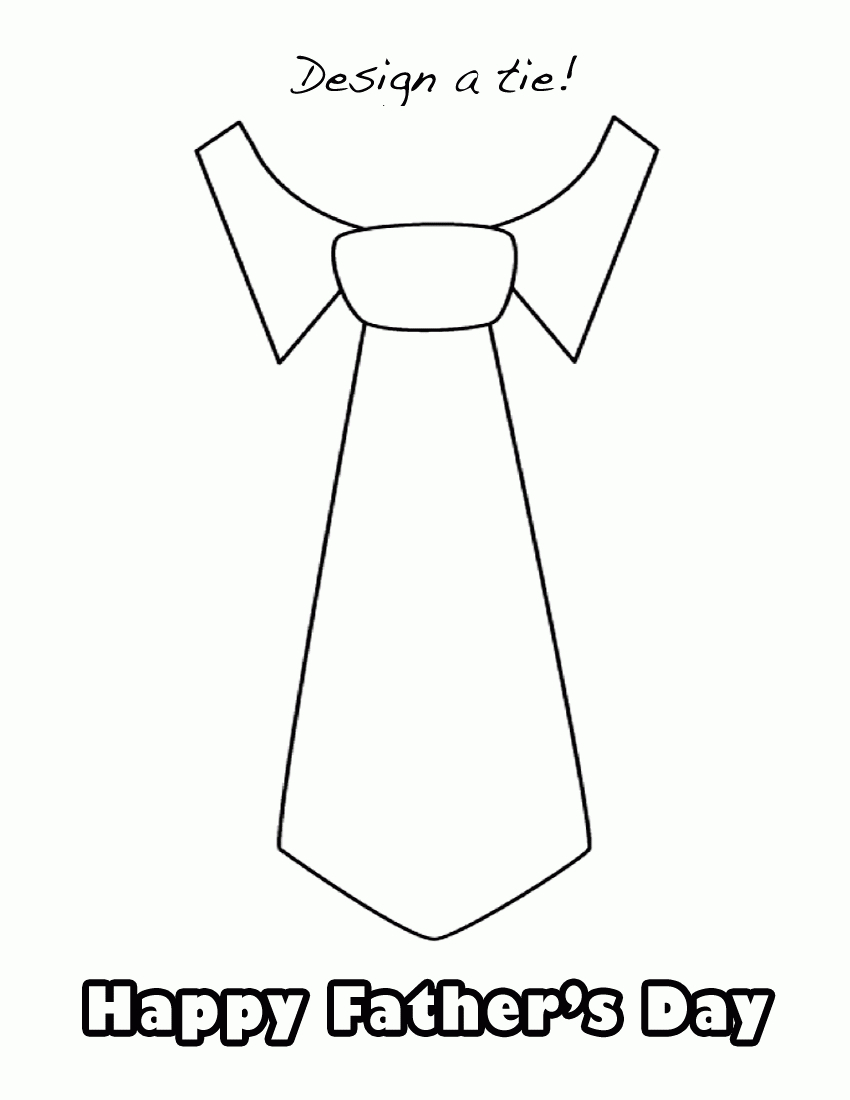 Design A Tie - Free Printable Coloring Pages | Dads | Pinterest - Free Printable Tie Template