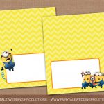 Despicable Me Minions Birthday Party Food Tent Cards Food | Etsy   Free Printable Minion Food Labels