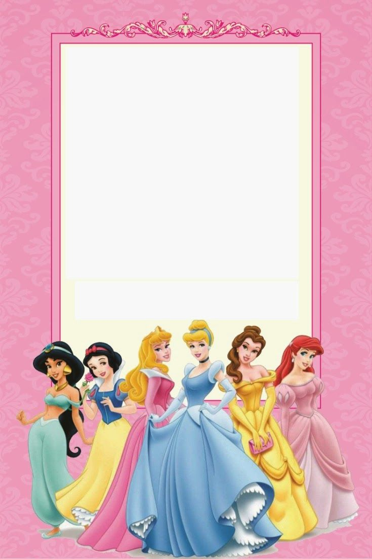 Disney Princess Birthday Invitations Printable Free | Borders And - Free Printable Disney Invitations