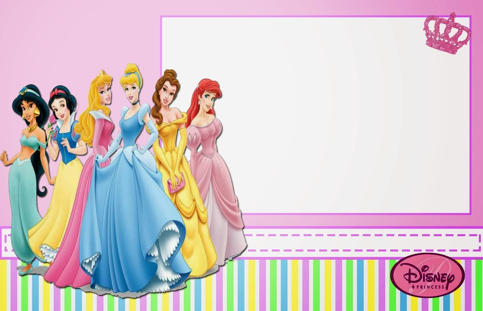 Disney Princess Picture Frames Free Printable Invitations Cards Or - Free Printable Princess Invitation Cards