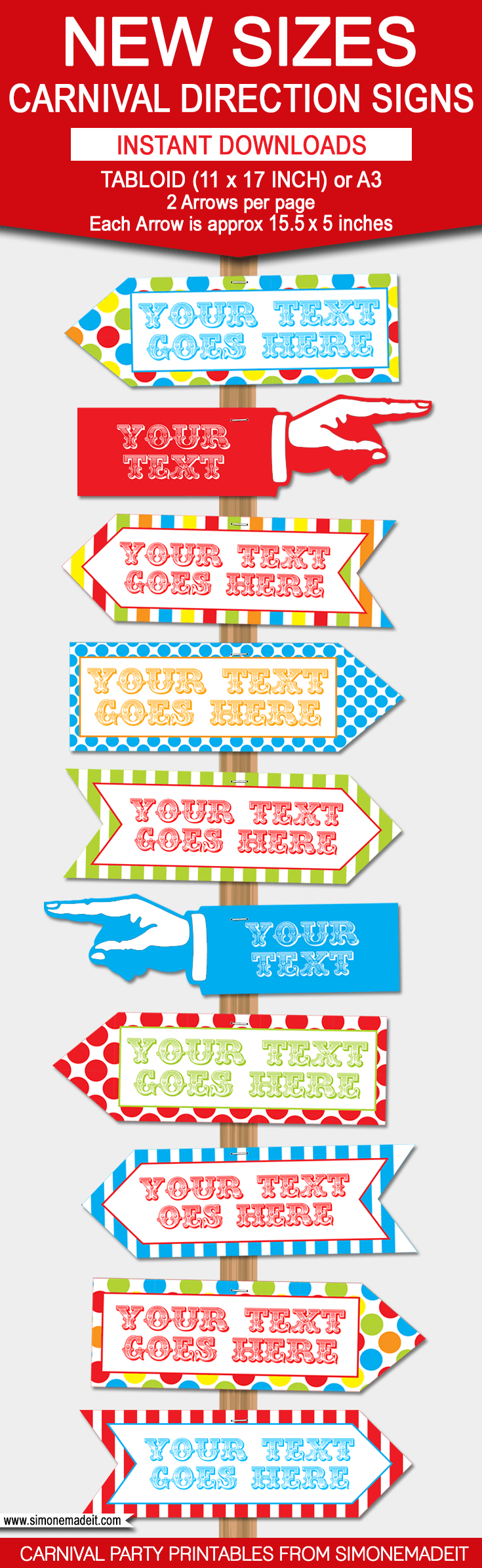 Diy Carnival Directional Sign | Carnival Party | Circus Party - Free Printable Carnival Signs
