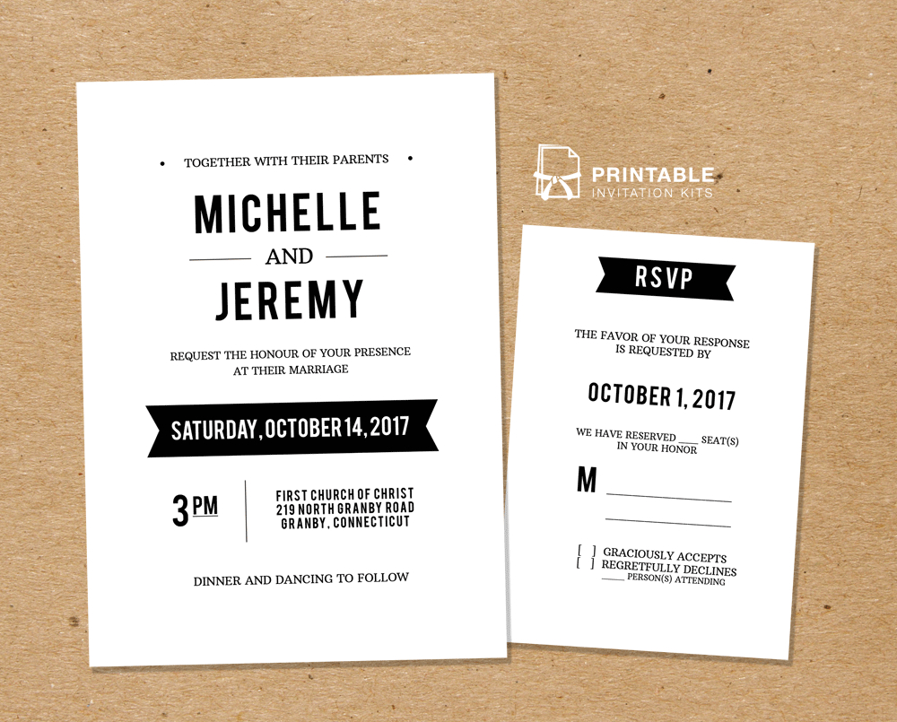 Diy Free Pdf Printable Wedding Invitation And Rsvp | Wedding - Free Printable Rsvp Cards