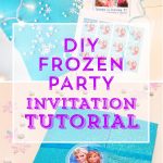 Diy Frozen Party Invitation Tutorial Free Printable! – At Home With   Free Printable Frozen Birthday Invitations