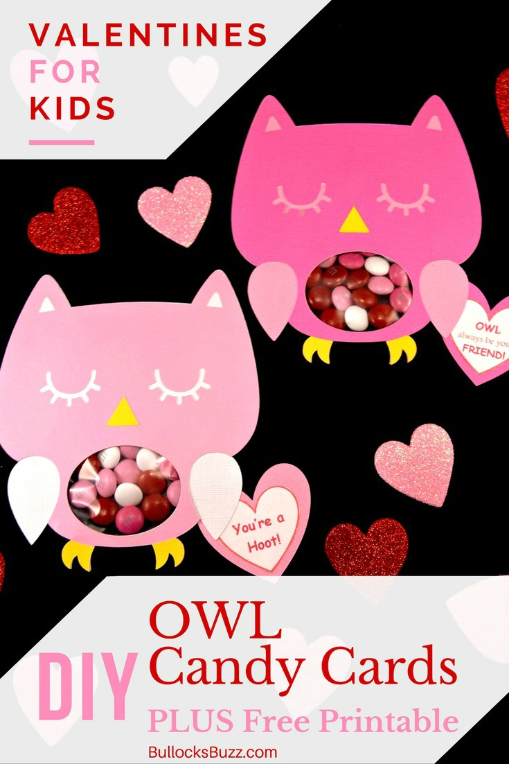 Diy Owl Valentines Candy Cards + Free Printable! Perfect For School - Free Printable Owl Valentine Cards