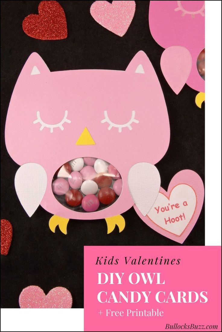 Diy Owl Valentines Candy Cards + Free Printable! Perfect For School - Free Printable Owl Valentine Cards