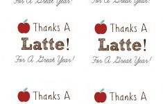 Diy Personalized Teacher Mug + &quot;thanks A Latte&quot; Printable - Thanks A Latte Free Printable Tag