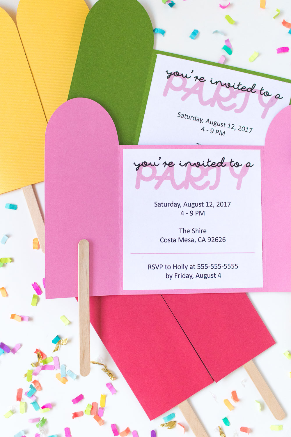 Diy Popsicle Invitations + Free Printable! | Club Crafted - Free Printable Popsicle Template