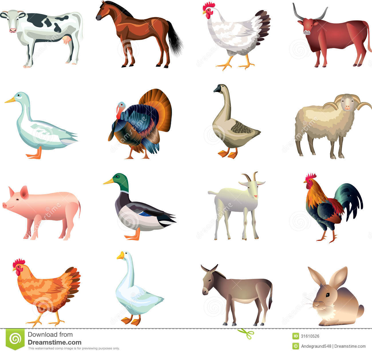 Domestic Animals Clipart Free Collection - Free Printable Farm Animal Clipart