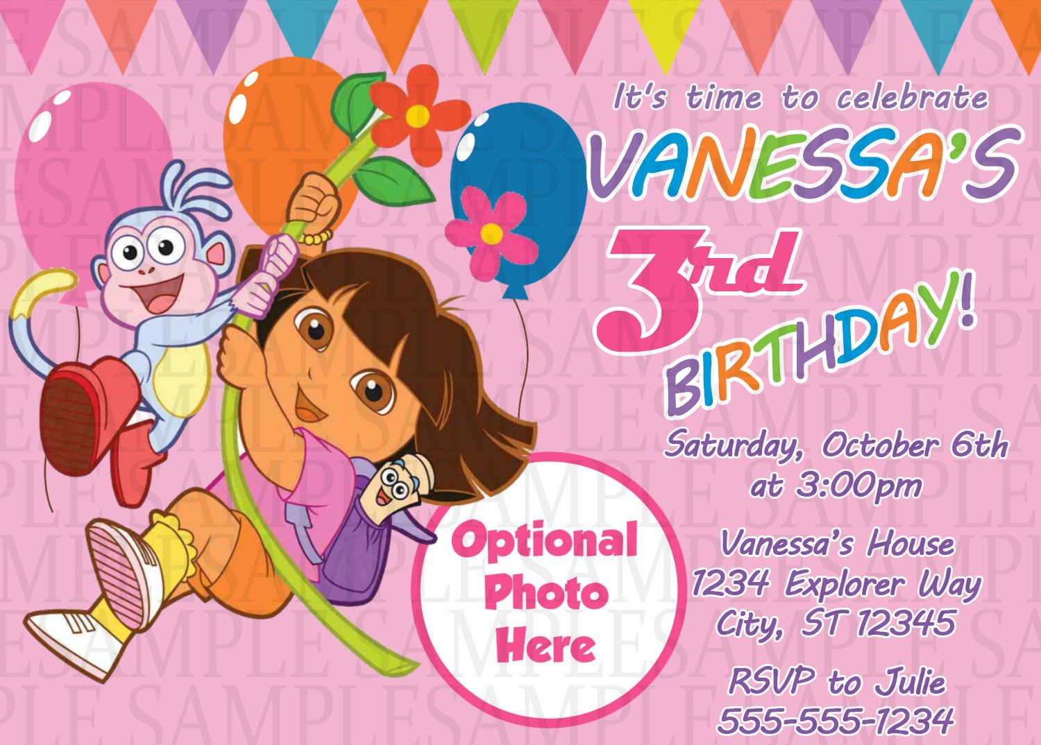 Dora The Explorer Free Printable Invitations