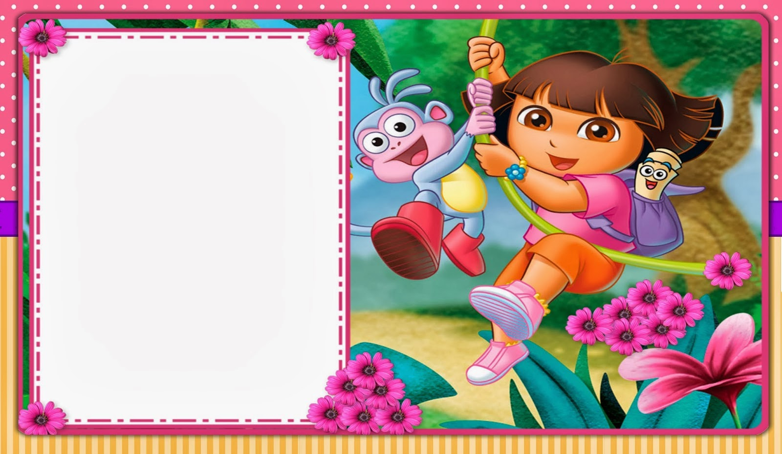 Dora The Explorer: Free Printable Invitations, Boxes And Party - Dora The Explorer Free Printable Invitations