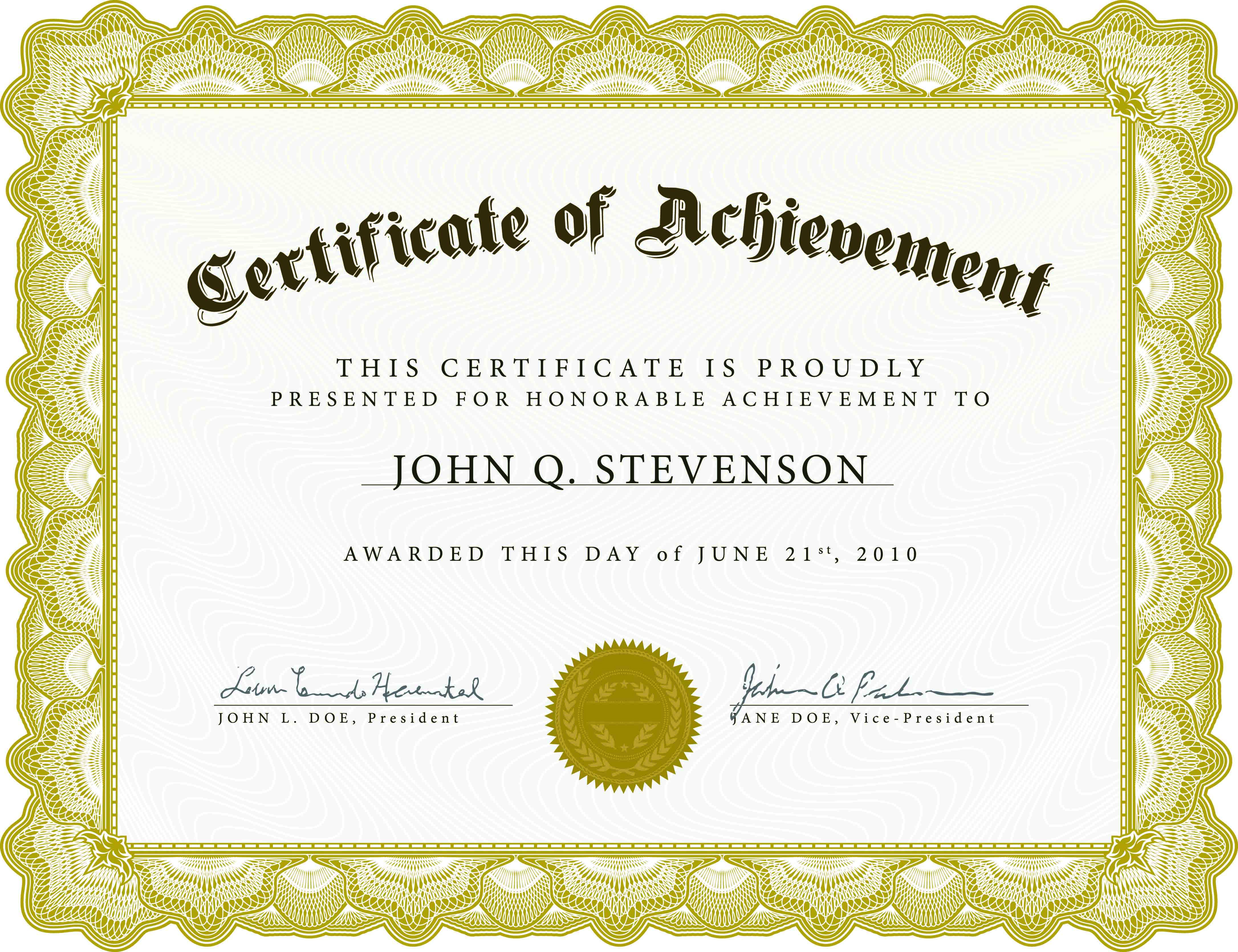 Download Blank Certificate Template X3Hr9Dto | St. Gabriel&amp;#039;s Youth - Free Printable Certificates Of Achievement
