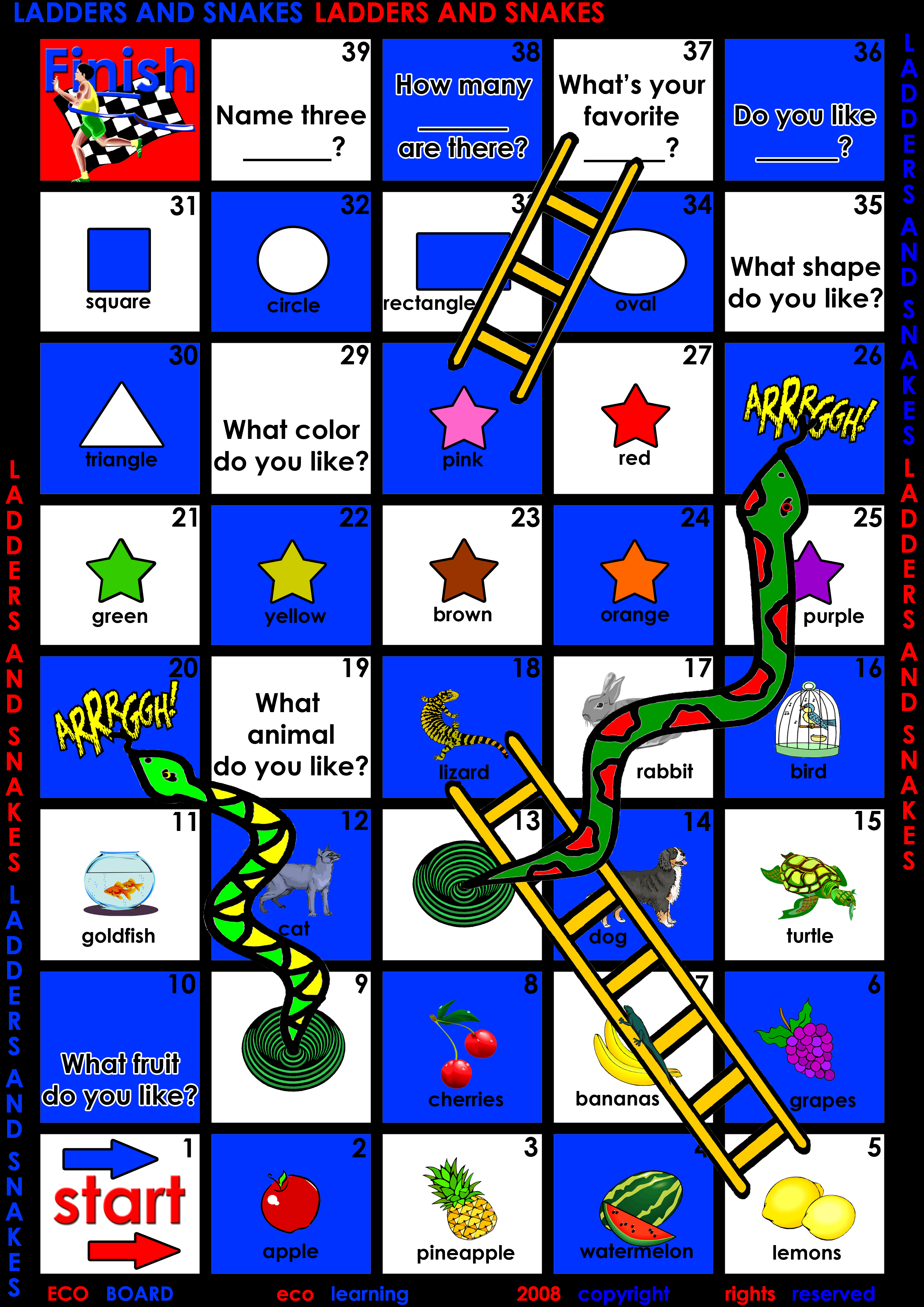 Download Free Efl / Esl Board Games For Kids English Teachers - Free Printable English Lessons