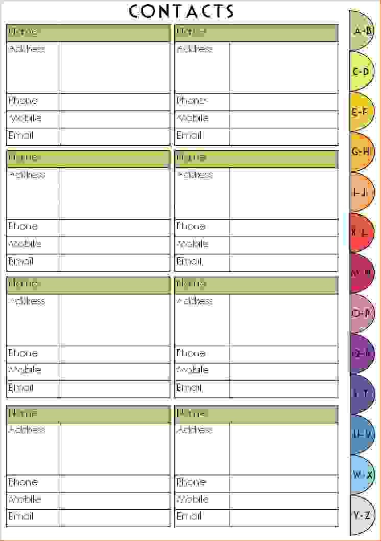 √ 8+ Free Printable Address Book - Free Printable Address Book