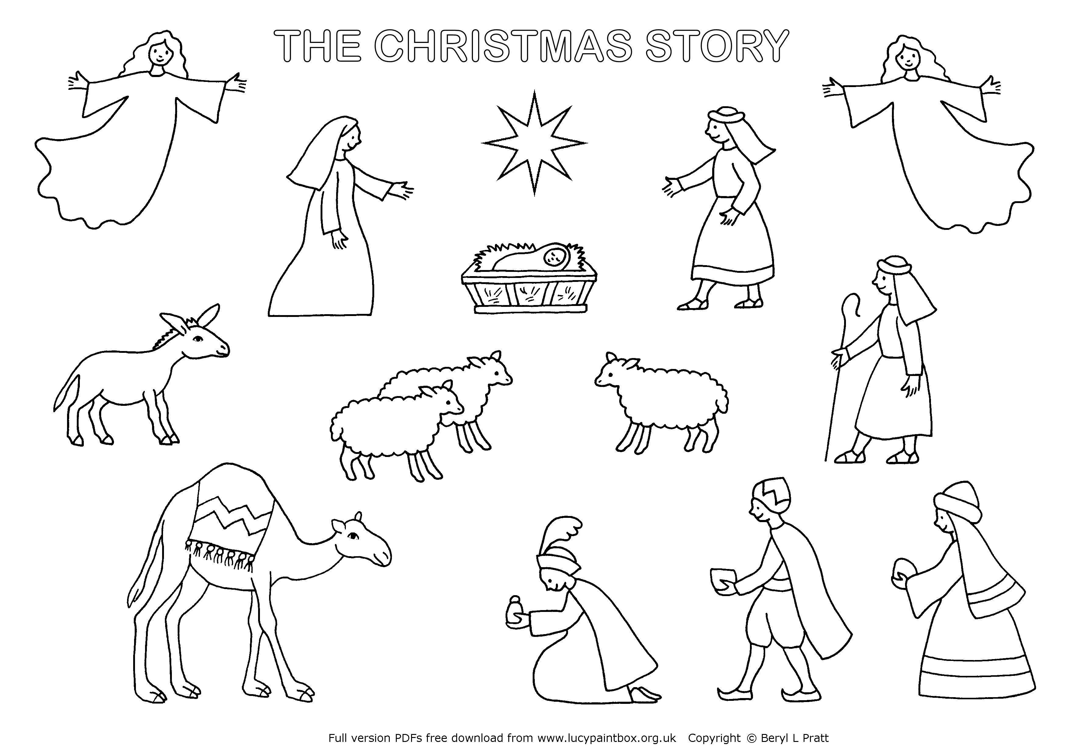 √ Christmas Nativity Coloring Pages To Print - Free Printable Nativity Scene Pictures