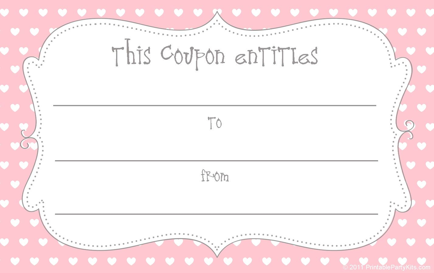 Early Play Templates: Free Gift Coupon Templates To Print Out - Free Printable Coupon Templates