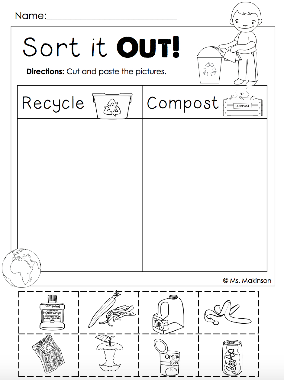 Earth Day Free | Homeschool. | Pinterest | Earth Day Crafts, Earth - Free Printable Recycling Worksheets